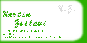 martin zsilavi business card